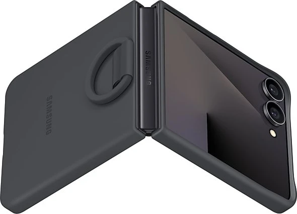 Samsung Silicone Ring Case für Galaxy Z Flip7 schwarz