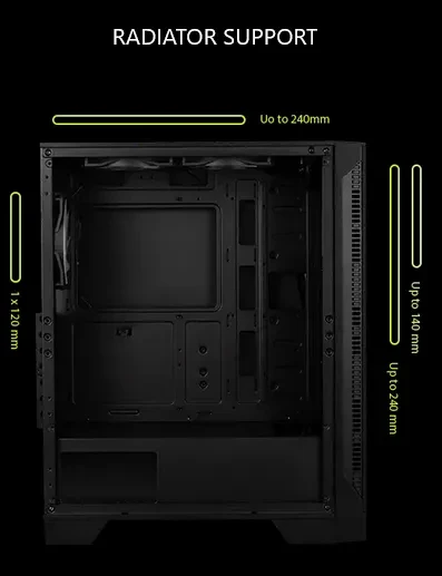 MSI MAG Forge 120A Airflow, Glasfenster