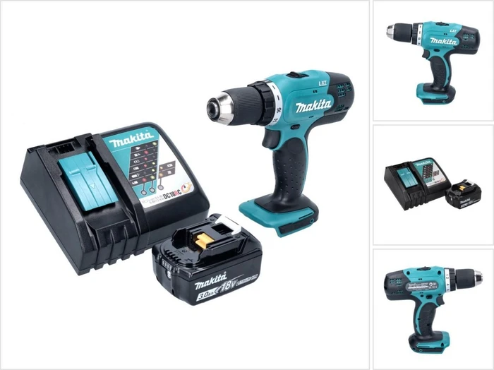 Makita DDF453RF1 Akku-Bohrschrauber inkl. Akku 3.0Ah