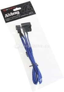 BitFenix Molex auf 3-Pin Adapter, sleeved, 20cm, blau