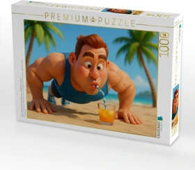 Calvendo Jeder Liegestütz eine kleine Belohnung - Bodybuilder am Strand