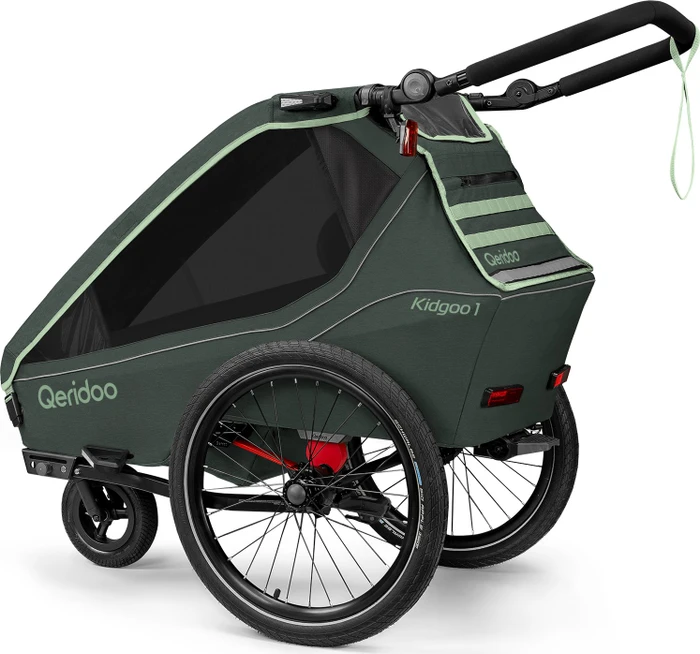 Qeridoo Kidgoo 1 Fahrradanhänger forest green (Modell 2026)