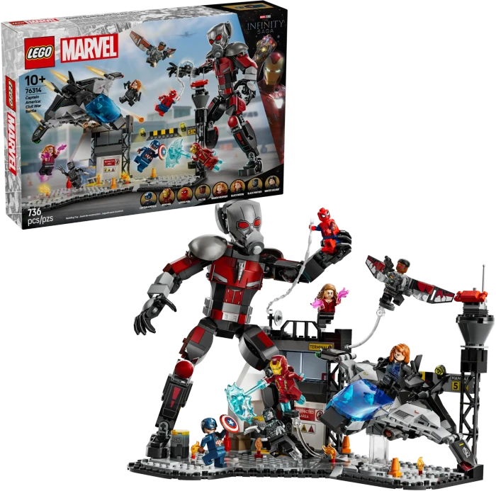 LEGO Marvel 76314 Captain America: Civil War Actionduell