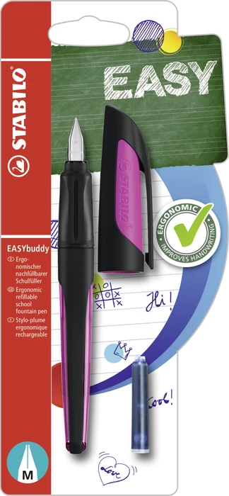 STABILO EASYbuddy schwarz/magenta, rechte Hand, mittel, Blister
