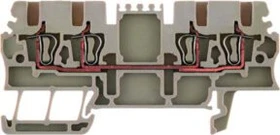 Weidmüller ZDU 1.5/4AN Durchgangs-Reihenklemme, Zugfederanschluss, 1.5 mm², 500 V, 17.5 A, dunkelbeige