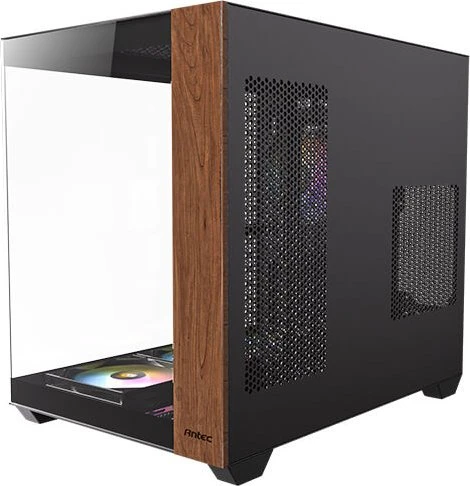 Antec CX800 Wood ARGB, schwarz/braun, Glasfenster