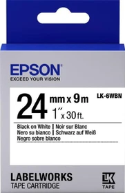 Epson LK-6WBN Beschriftungsband, 24mm, schwarz/weiß