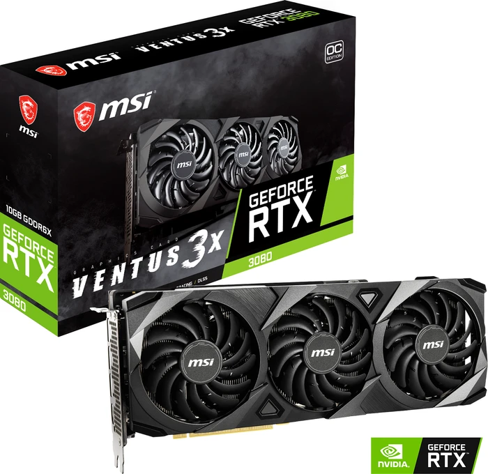 MSI GeForce RTX 3080 Ventus 3X 10G OC, 10GB GDDR6X, HDMI, 3x DP