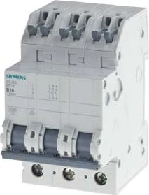 Siemens Leitungsschutzschalter 400V 6kA, 3-polig, C, 20A, T=70mm mit schraubenlosen Abgangsklemmen