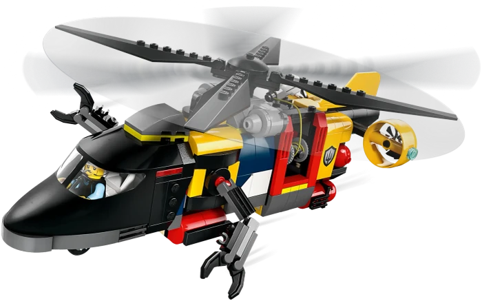 LEGO City - Kombinationsset mit Hubschrauber, Löschauto und U-Boot