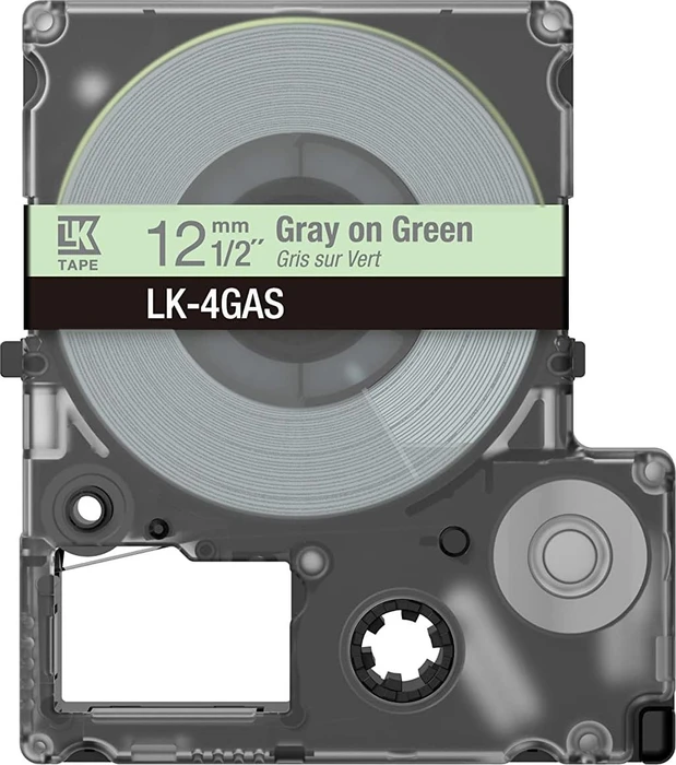 Epson LK-4GAS Beschriftungsband, 12mm, grau/hellgrün