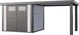 Telluria Classico 2724 Gerätehaus inkl. Anbau 2.84m rechts weiß/grau