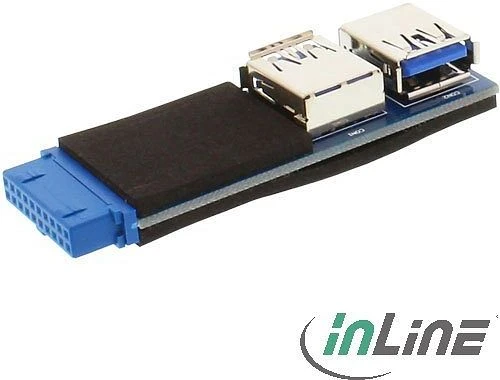 InLine USB 3.0 Adapter, 2x Buchse A auf Pfostenanschluss