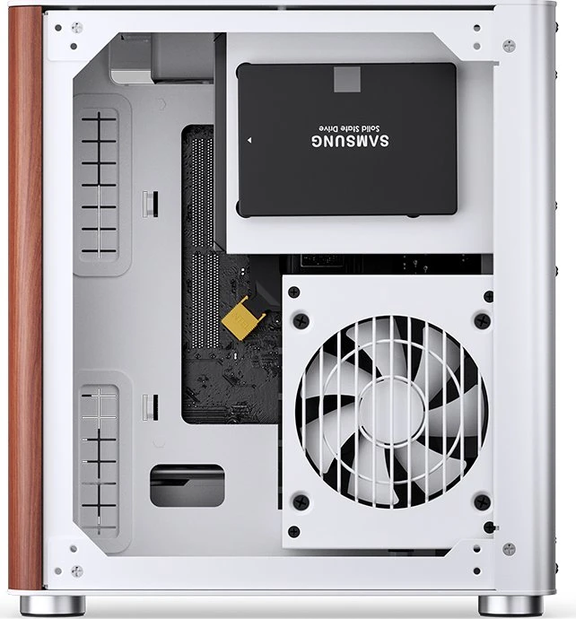 Jonsbo TK-0 White, weiß/braun, Glasfenster, Mini-ITX