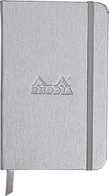 Rhodia Boutique Webnotebook, A6, liniert, Hardcover, silber, 96 Blatt