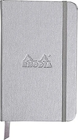 Rhodia Boutique Webnotebook, A6, liniert, Hardcover, silber, 96 Blatt
