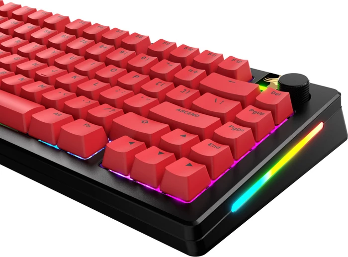 Glorious GPBT Basics Keycaps, Kunststoff (PBT), Revive Red, rot, 130 Tasten, ANSI-US