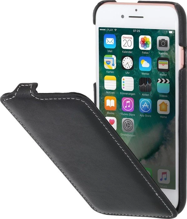 Stilgut UltraSlim Nappa für Apple iPhone 7 schwarz