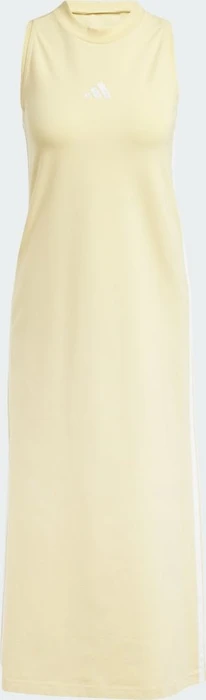 adidas Essentials 3-Streifen Long Racerback Kleid powder yellow/white (Damen)