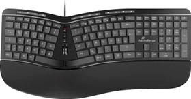 MediaRange Ergonomische Multimedia-Tastatur, schwarz, USB, DE (MROS120)