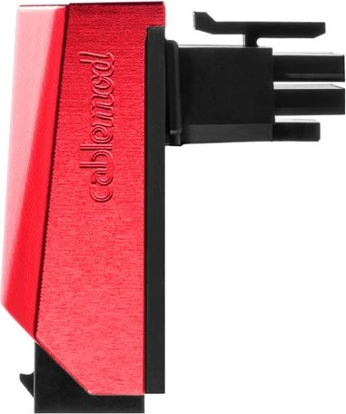 CableMod 12VHPWR Winkeladapter 90 Grad, Variante A, Sense-Pins an der Unterseite, rot