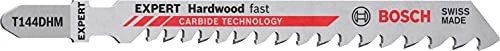 Bosch Professional EXPERT T144DHM Carbid Hardwood Fast Stichsägeblatt, 100mm, 3 Stück