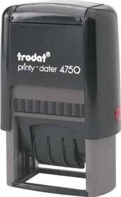 trodat printy-dater 4750/L1 Datumstempel mit Textplatte EINGEGANGEN, 41x24mm, Monat in Buchstaben, schwarz