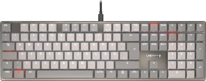 Cherry KC 500 MX LP, warm grey, MX LOW PROFILE 2.0 IVORY, USB, DE