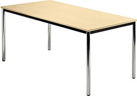 Hammerbacher Meeting D-Serie DR16/3/C Konferenztisch 160x80cm Ahorn/chrom