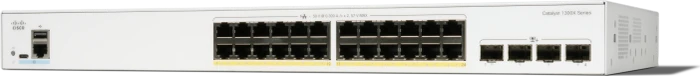 Cisco Catalyst 1300X Rackmount Gigabit Managed Switch, 24x RJ-45, 4x SFP28, 385W PoE+