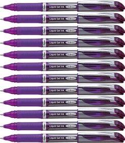 Pentel EnerGel BL110 1.0mm/0.5mm Gelroller violett/silber, 12er-Pack
