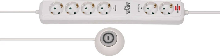 Brennenstuhl Eco-Line Comfort, 6-fach, 1.5m, weiß