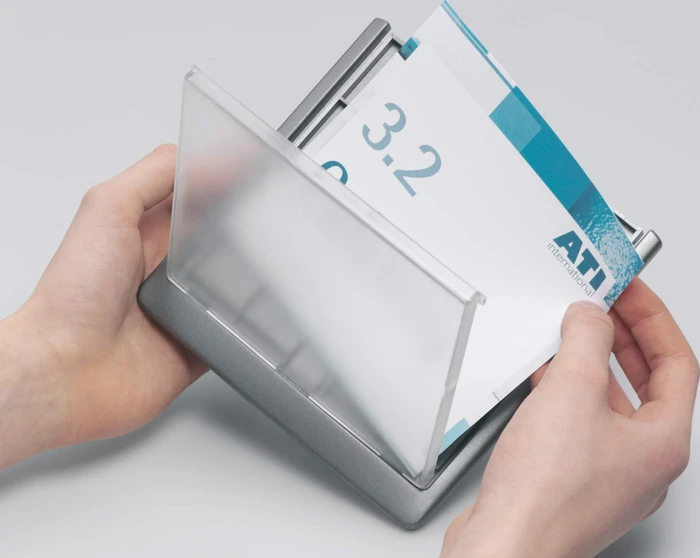 Durable Click Sign Türschild, A5, grau