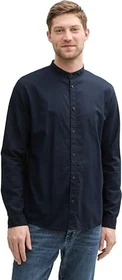 Tom Tailor Regular Fit Leinenanteil Hemd langarm sky captain blue (Herren)
