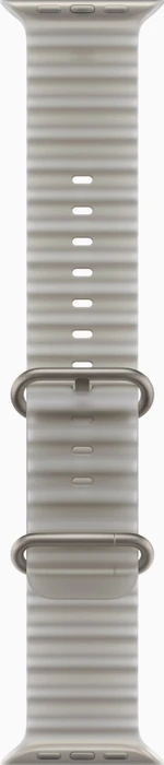 Apple Watch Ultra 4 natur mit Ocean Armband halbtransparentes grau