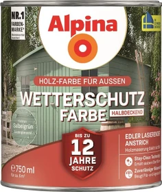 Alpina Farben Wetterschutz-Farbe halbdeckend außen salbeigrün, 750ml