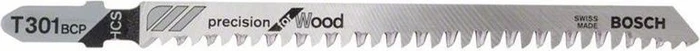 Bosch Professional T301BCP HCS Precision for Wood Stichsägeblatt, 117mm, 25 Stück