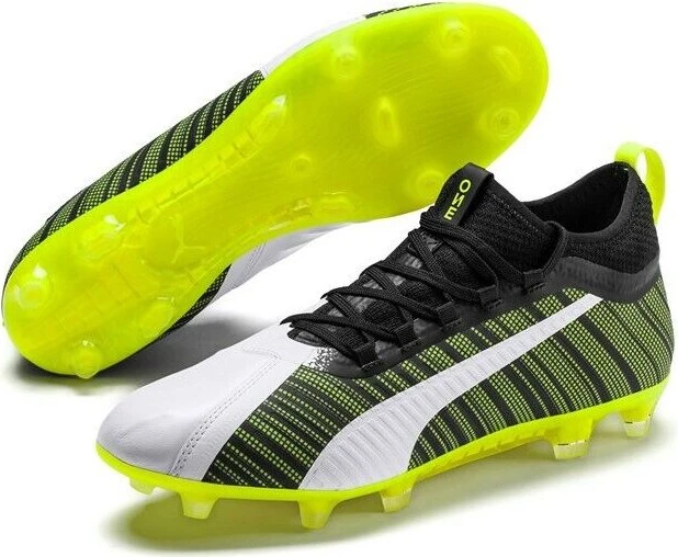 Puma One 5.2 FG/AG white/black/yellow alert (Herren)