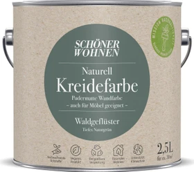 Schöner Wohnen Naturell Kreidefarbe innen waldgeflüster tiefes naturgrün, 2.5l