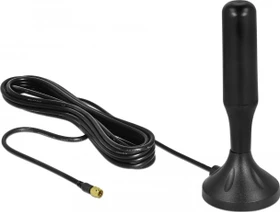 DeLOCK LTE Antenne, 2.1GHz/900MHz, 3-5dBi, SMA, omnidirektional, schwarz