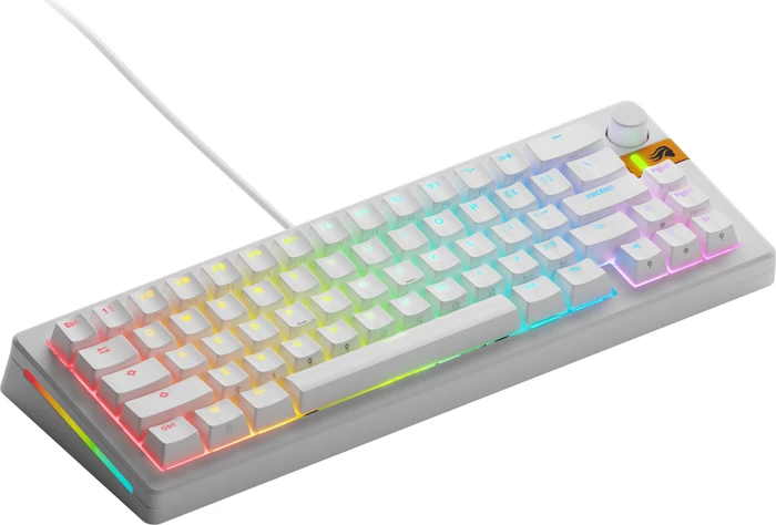 Glorious GMMK 3 HE 65% Pre-built Gaming Keyboard, weiß, LEDs RGB, Glorious Fox HE, USB, US