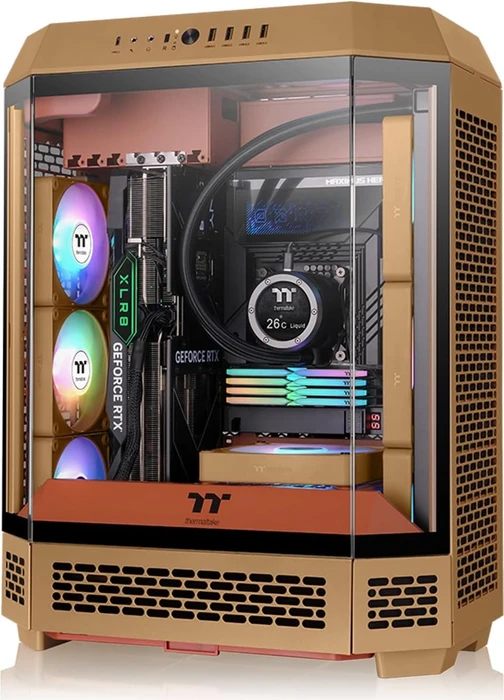Thermaltake CT120 EX ARGB Sync Gravel Sand, braun/weiß, 120mm, 3er-Pack