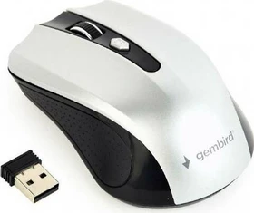 Gembird Wireless Optical Mouse 4B-04 schwarz/silber, USB