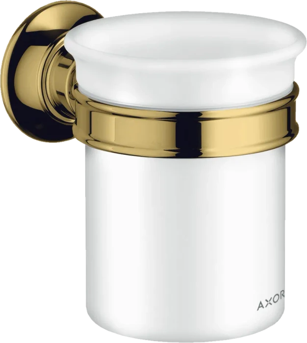 Hansgrohe Axor Montreux Zahnputzbecher mit Halter polished gold optic