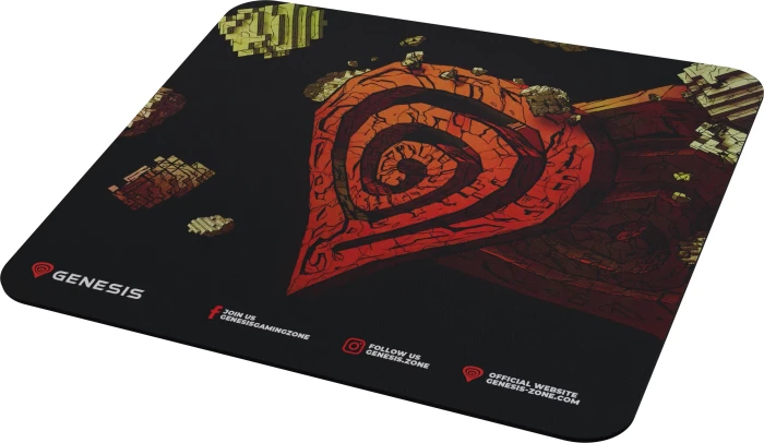 Genesis Ancient Stone of Genesis Gaming Mousepad, 250x210mm, Motiv schwarz/rot