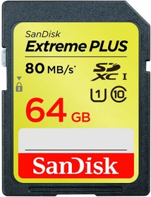 SanDisk Extreme PLUS R80/W60 64GB, UHS-I, Class 10