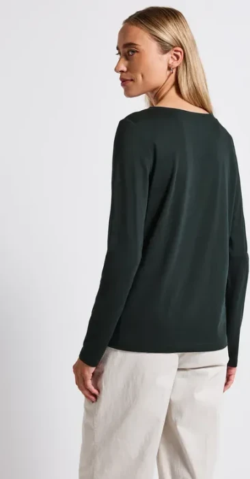 Street One Unifarbe Sweatshirt evernight green (Damen)