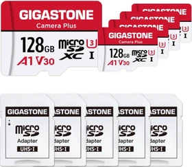 Gigastone Camera Plus R100/W50 128GB Kit, UHS-I U3, A1, Class 10, 5er-Pack