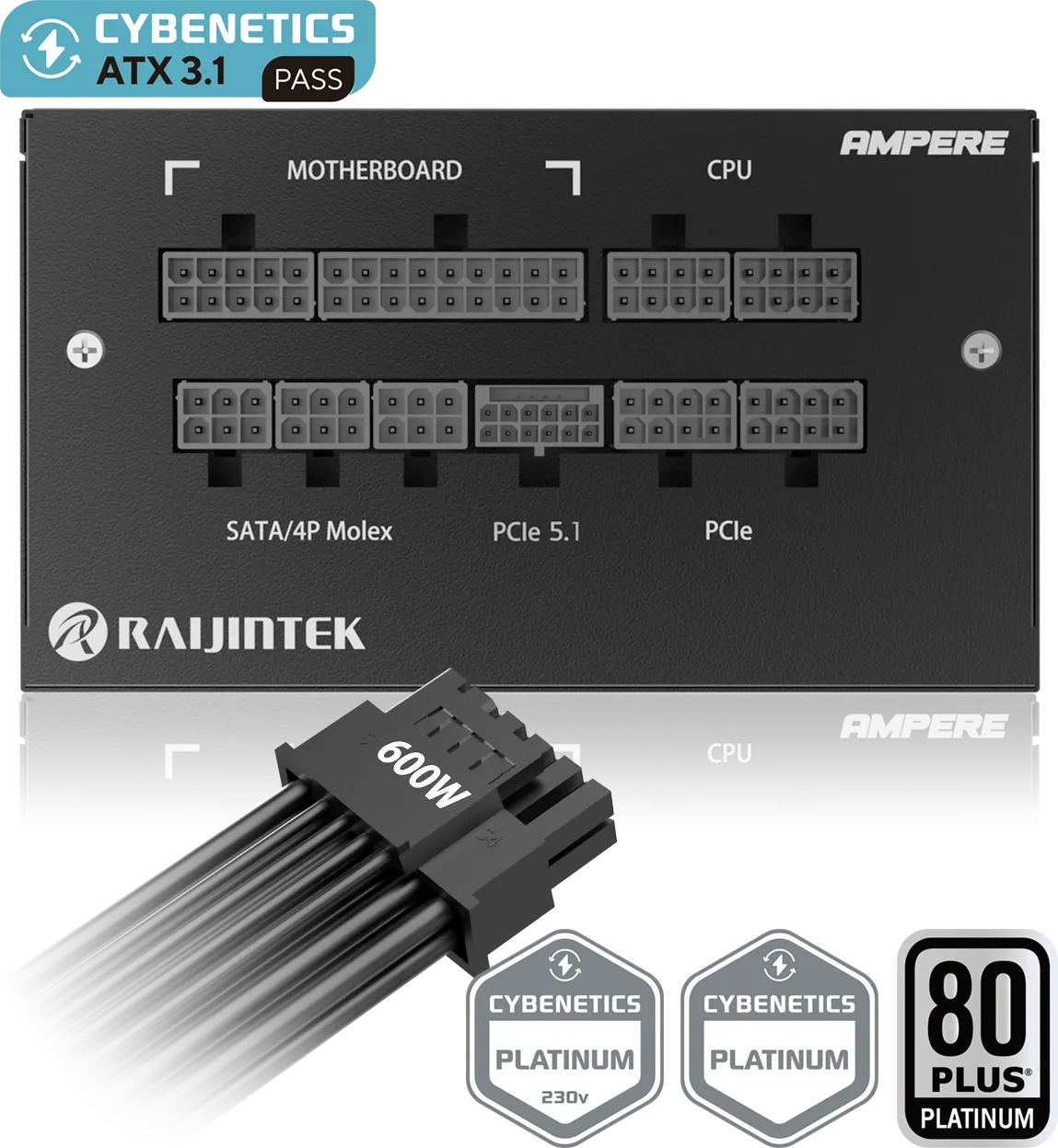 ☆新品】 RAIJINTEK Ampere 1200 Black 1200W 80PLUS Platinum 電源