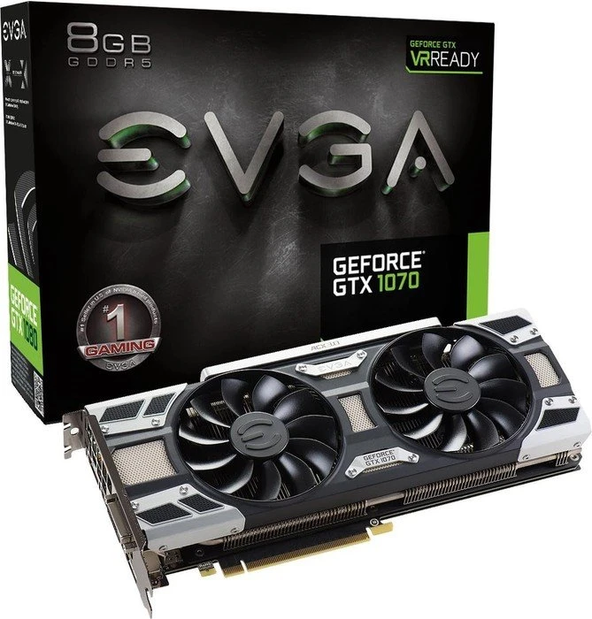 EVGA GeForce GTX 1070 ACX 3.0, 8GB GDDR5, DVI, HDMI, 3x DP